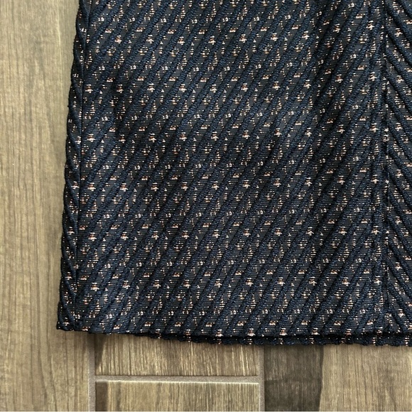 Theory Lanitta Heightened Tweed Leather Trim A-Line Skirt Sz 8 - Picture 4 of 9